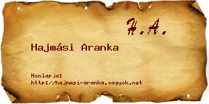 Hajmási Aranka névjegykártya